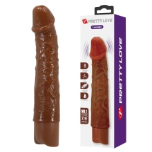 Wibrator Leander Realistic Vibrating Dildo (brown Edition) Pretty Love | 100% ORYGINAŁ| DYSKRETNA PRZESYŁKA